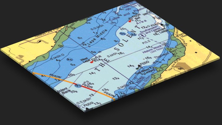 Chart of The Solent - tile